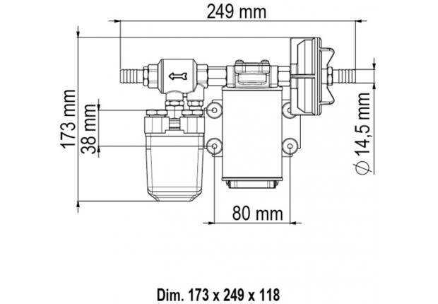 Насос Marco UP-3/A (12В, 15 л/мин)