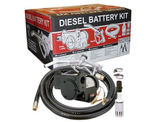 Комплект для перекачки дизельного топлива  GESPASA Diesel Battery Kit (12В, 45л/мин)